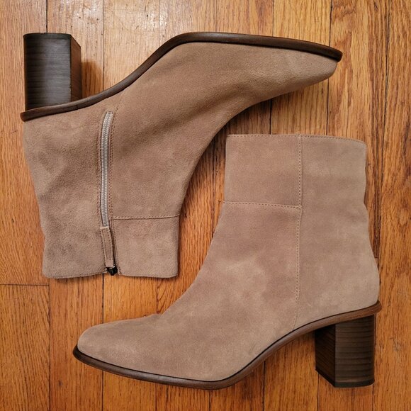 Patina 11 Suede Ankle Boots 41 VERO Square Toe Handmade Portland Leather - Picture 3 of 7